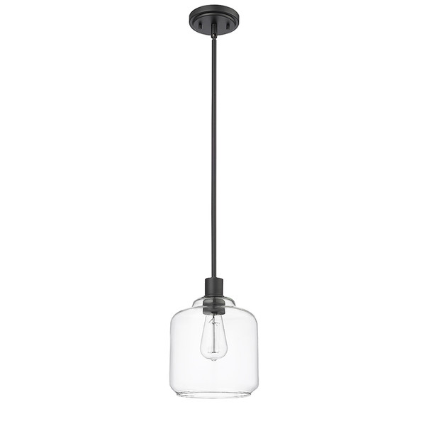 Asheville One Light Pendant, Matte Black, 1-Light, Medium (E26) Base, 60W, 120V