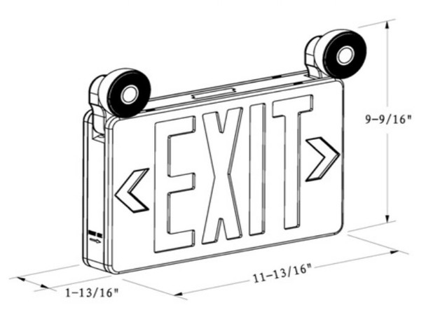 RXEL39 Series High Output Remote Capable Exit/Emergency Combo Size