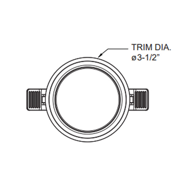Green Creative Round Deep Gimbal Trim, Open, White