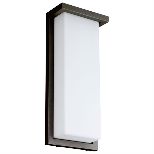 Modern LED Wall Sconce, 14", 20W, 1100 lumens, 3000K|4000K|5000K, Oil Rubbed Bronze, Acrylic Lens, 100-277V, Non-Dimming