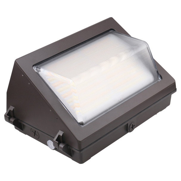 ESL Vision Wall Pack, 80W|100W|120W, 3000K|4000K|5000K, Bronze, 7th Generation, Emergency Battery Backup
