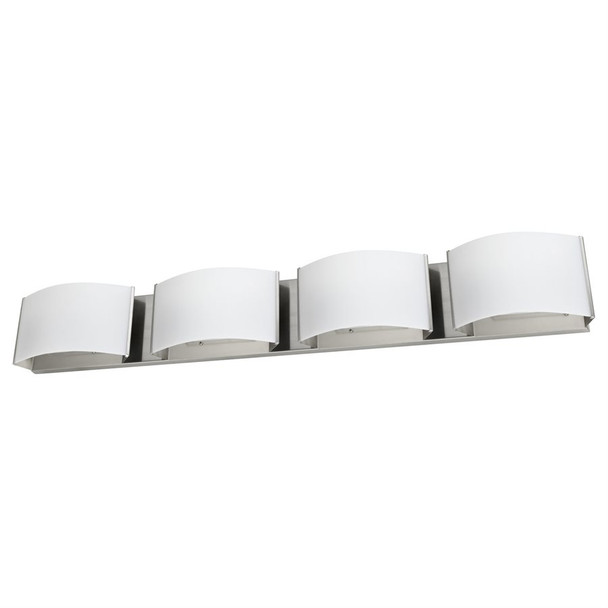 LED Decorative Vanity Light Fixture, 4-Light, 40W, 2600 Lumens, 90+ CRI, 3000K|4000K|5000K CCT Selectable, Brushed Nickel