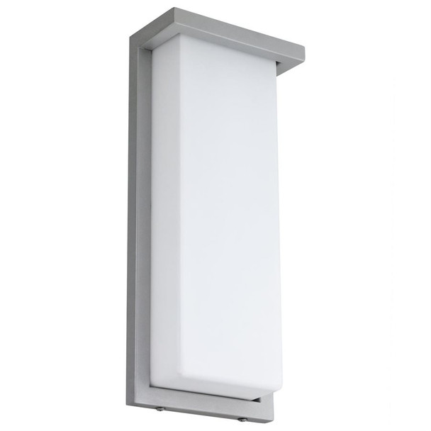 Modern LED Wall Sconce Light, 14", 20W, 1100 lumens, 3000K|4000K|5000K, Silver, Acrylic Lens, 100-277V