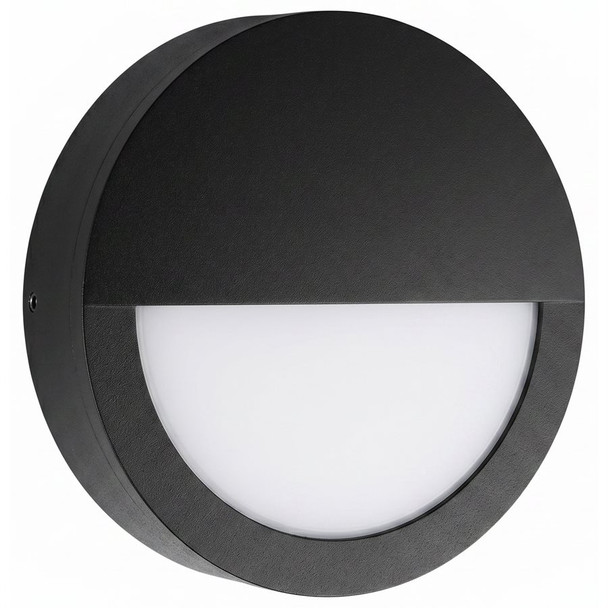 Bulkhead Outdoor Fixture, 120-277V, 9/12/15W, 900/1200/1500 lumens, 3000K/4000K/5000K, 0-10V dimmable, Black Finish