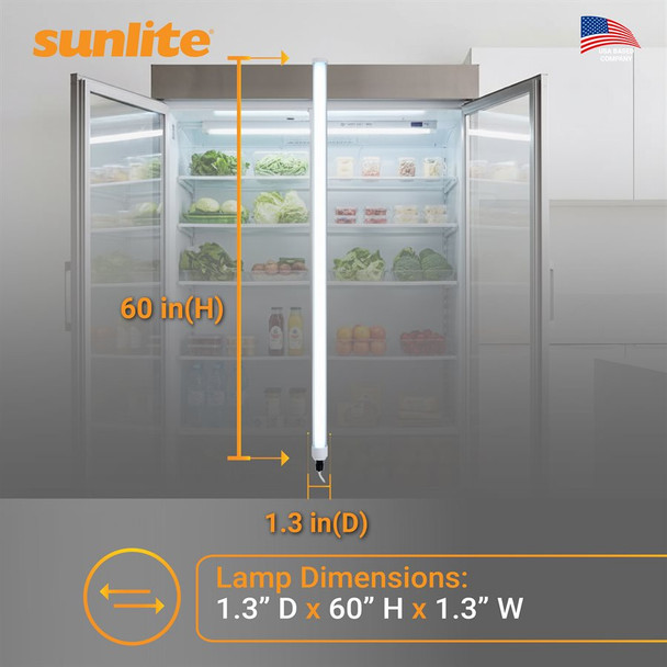Sunlite 5' Refrigeration Light, 23W, 3350 Lumens, 5000K, 90 CRI, 120-277V, White Finish
