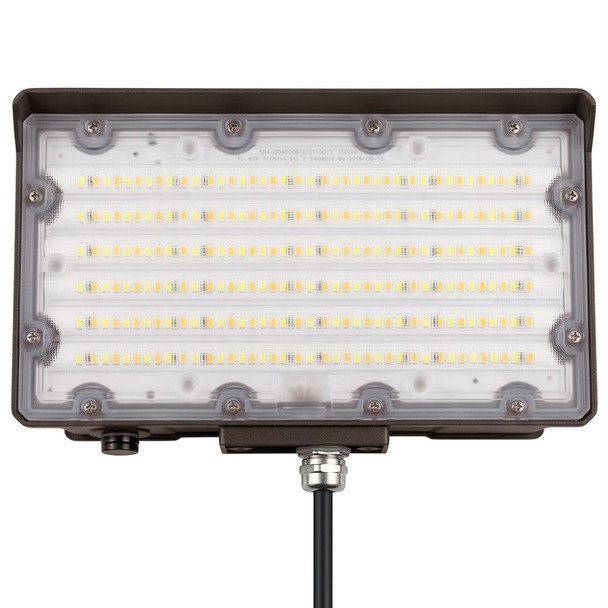 Sunlite LFX/FL/MMW/SCT/PC/G3 Flood Light, 12000 lumens, 40W/50W/60W/80W, 100-277V, 3000K/4000K/5000K, CRI 80, 0-10V dimming, photocell, bronze finish