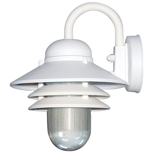 Sunlite 41367-SU Nautical Outdoor Wall Fixture, White Finish, E26 Medium Base, 120V, 100W Max