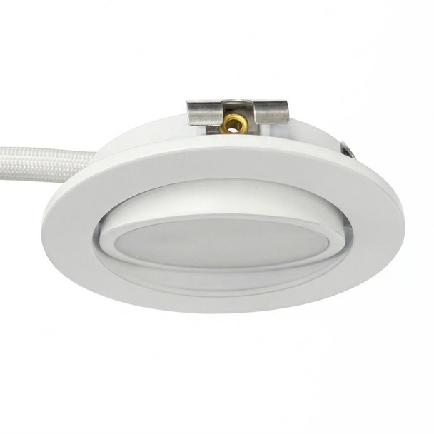Sunlite 1 Head Recessed LED Puck Light, 4.3W, 4000K, White, 120V