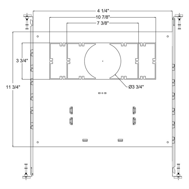 Sunlite New Construction Plate, 3.5", for LFX/GDL, compatible with 85607-SU|85608-SU|85609-SU
