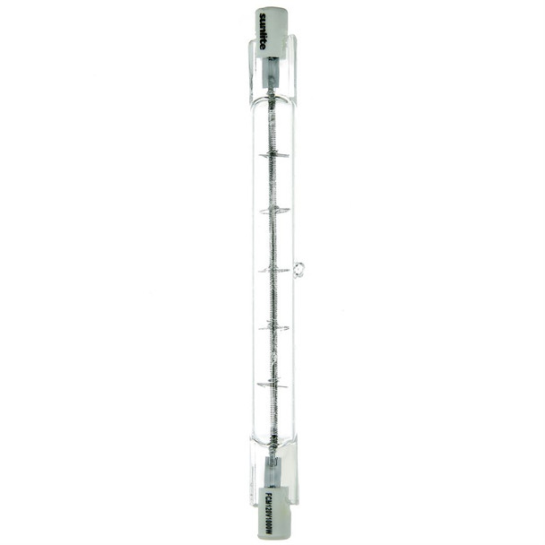 Sunlite FCM Halogen Lamp, 1000W, 120V, T3, R7s Recessed Single Contact Base, 3200K, Clear Finish