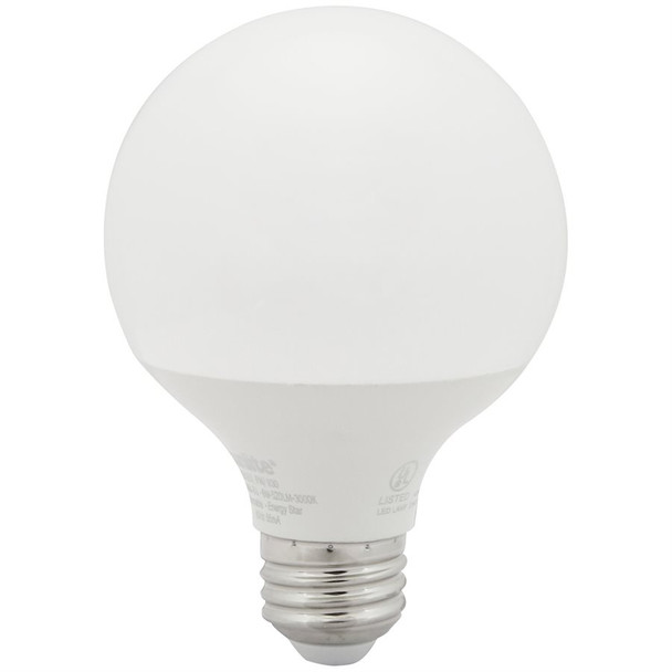 Sunlite G25 LED Globe Bulb, 6W, 120V, 2700K, 90 CRI, 500 Lumens, E26 Base, Frosted, Dimmable
