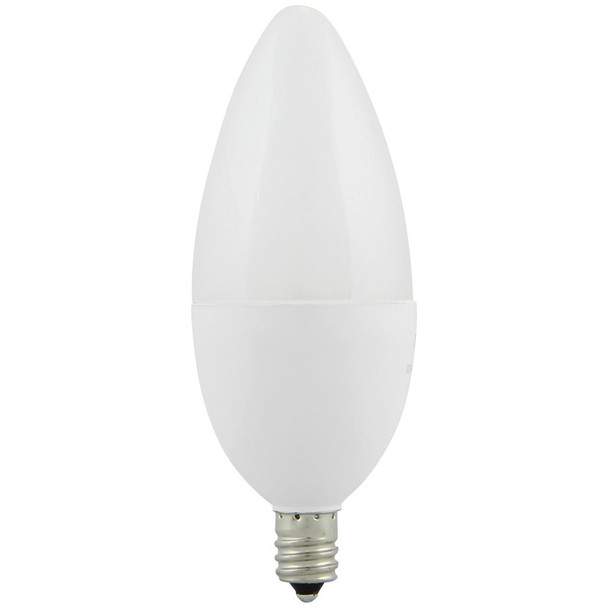 Sunlite LED B11 Decorative Chandelier Light Bulb, 7W, 500 Lumens, 2700K, 120V, E12 Base, Dimmable, Frosted, 6-Pack