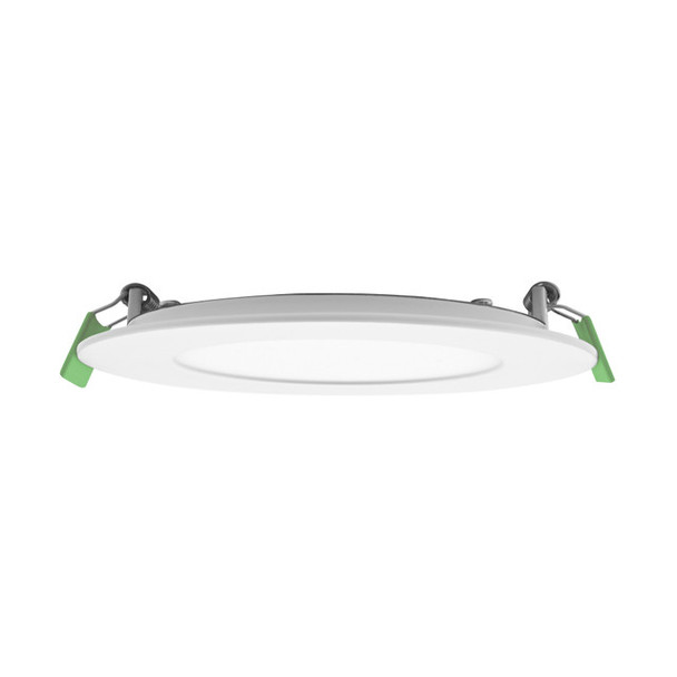 ESL Vision LED Slim Downlight, Wafer Series, Round 4", 9W, 5CCT Selectable 2700K/3000K/3500K/4000K/5000K, White Finish