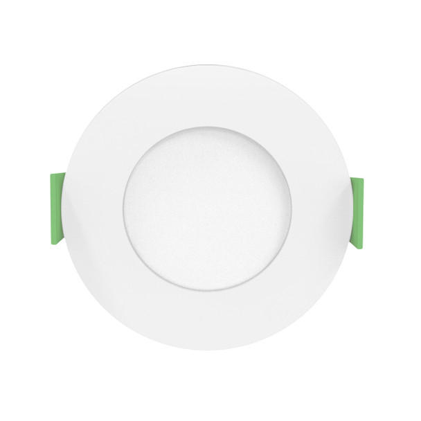 ESL Vision LED Slim Downlight, Wafer Series, Round 3", 6W, 5CCT Selectable 2700K/3000K/3500K/4000K/5000K, White Finish, 120V