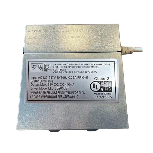 Lotus LED Lights LLL-LD2050ET, 120-347V, 0-10V Dimmable, 440mA Constant Current, Max 38V DC Output