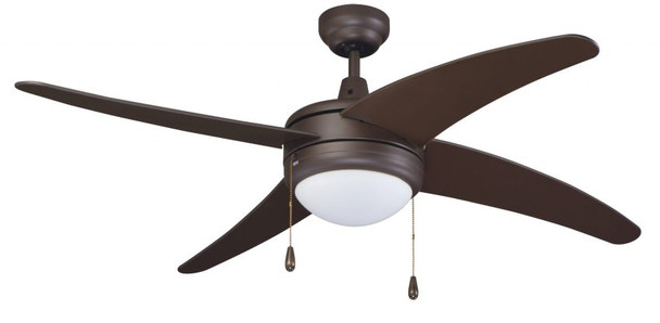 Europa I Ceiling Fan, 50" Sweep, E26 Socket Base, A19 LED Light Kit Included, 120V