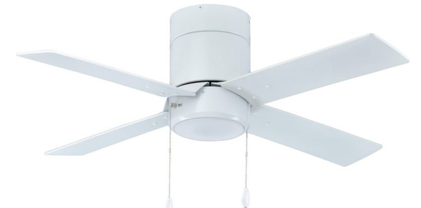 RP Lighting Metalis 4-Blade 42" Sweep Hugger Ceiling Fan, Pull Chain, Integrated LED Light Kit, 120V, Energy Star