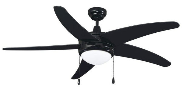 Mirage I Ceiling Fan, 50" Sweep, Brushed Nickel/Brushed Nickel, E26 Socket Base, A19 LED Lamps Included