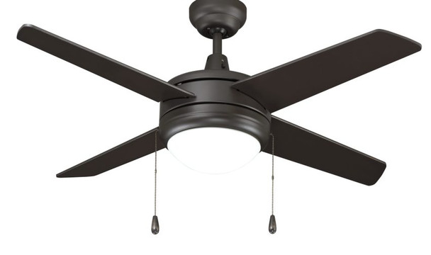 Europa II Ceiling Fan, 4-Blade, 44" Sweep, E26 Socket Base, LED Light Kit Included, 120V