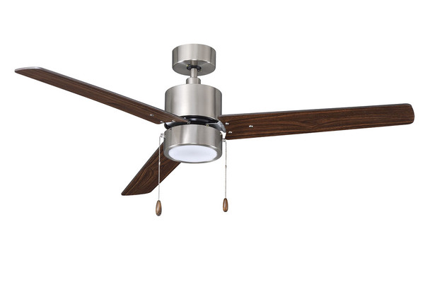 Aldea III 52" Ceiling Fan, Integrated LED, 15W, 3000K, 90 CRI, Oil Rubbed Bronze/Walnut, 120V