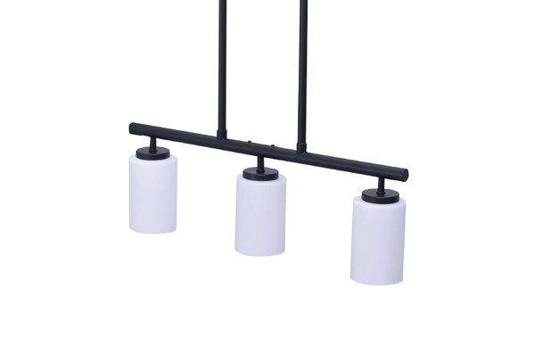 RP Lighting 4614 Series E26 A19 No Lamp Island Light, 3 Lights|4 Lights, Brushed Nickel|Matte Black, 120V