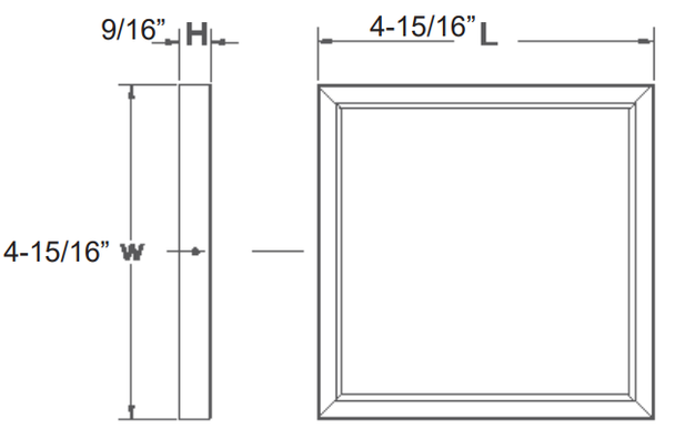 8748 5" Square Surface Mount, Oil Rubbed Bronze, 90 CRI, 3000K