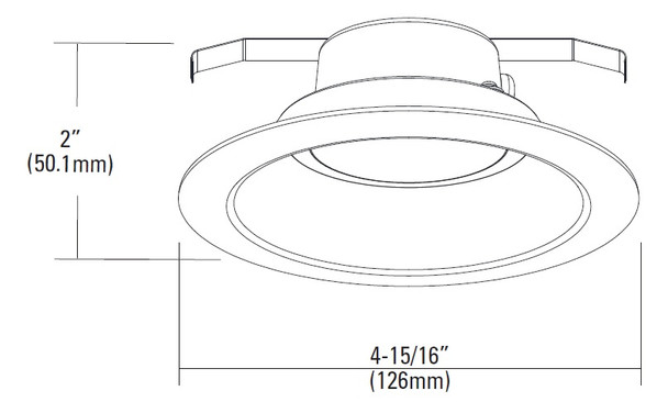 8763 4" LED Recessed Reflector Trim, 90 CRI, 3000K/4000K
