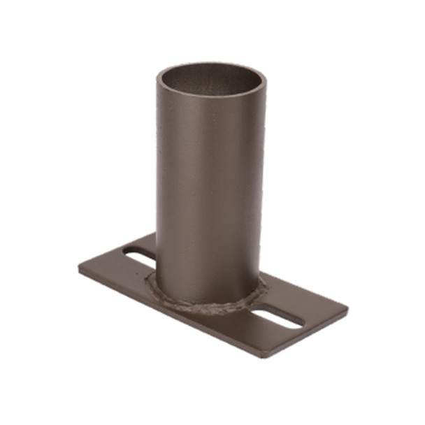 Portor PT-AL-P-WMB2-3 Wall Mount Straight Bracket, 2-3/8" Tenon, Bronze