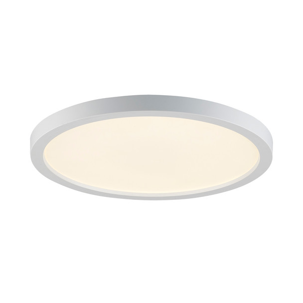 Edge-lit 11" LED Slim Surface Mount Light, White Finish, 11", 3000K, 18W, 120V