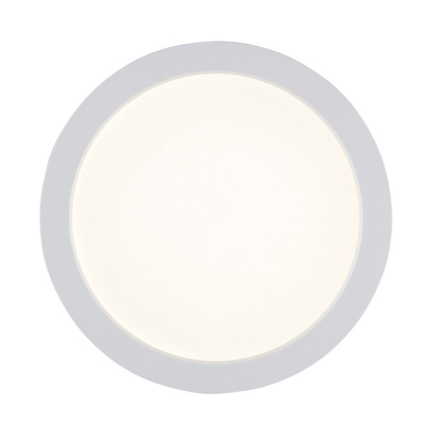RP Lighting and Fans Edge-lit LED Slim Surface Mount Downlight, 5", White Finish, 5CCT Selectable, 12W, 120V