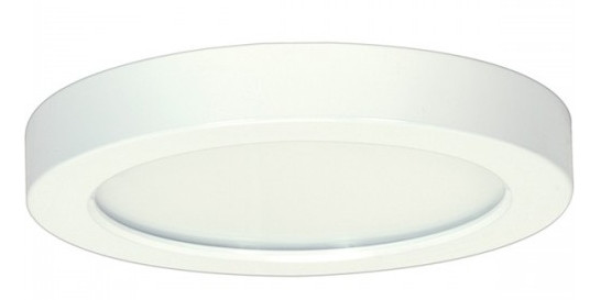 7" LED Slim Round Disk, Black, 90 CRI, 3000K, Recessed Housing Retrofit