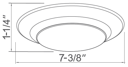 6" LED Low-Profile Disk Light, White finish, 90 CRI