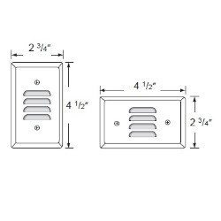 Outdoor LED Mini Step Light, 8918 Series, Brushed Aluminum, 3000K, 120V