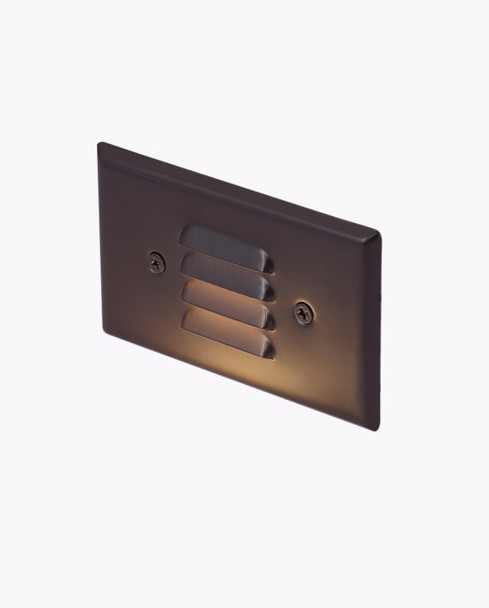 LED Horizontal Step Light, 2.5W, 120V, 3000K, White/Bronze Covers