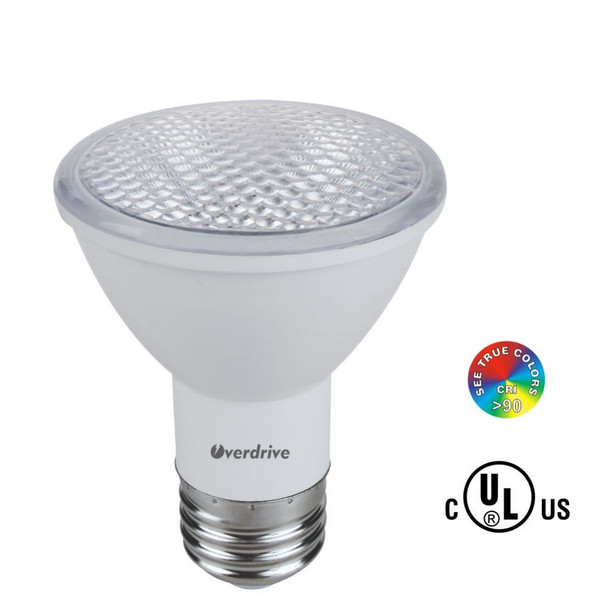 Overdrive Lighting 7 Watt LED High CRI PAR20 Flood Dimmable