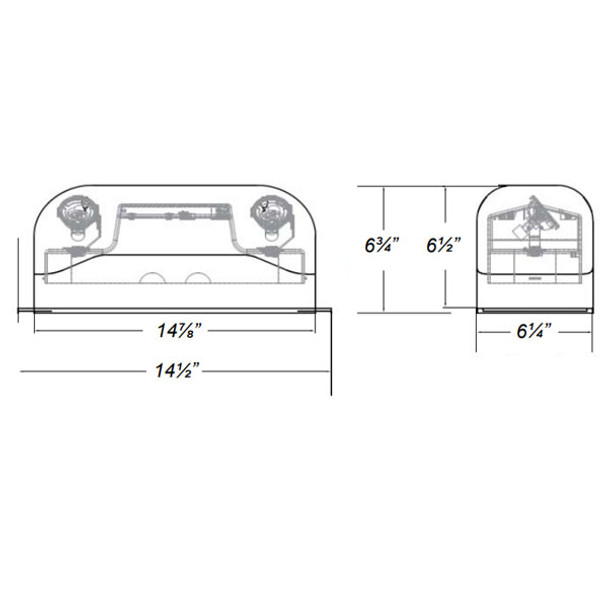 54 Watt NEMA 4X LED Emergency Light, 6V