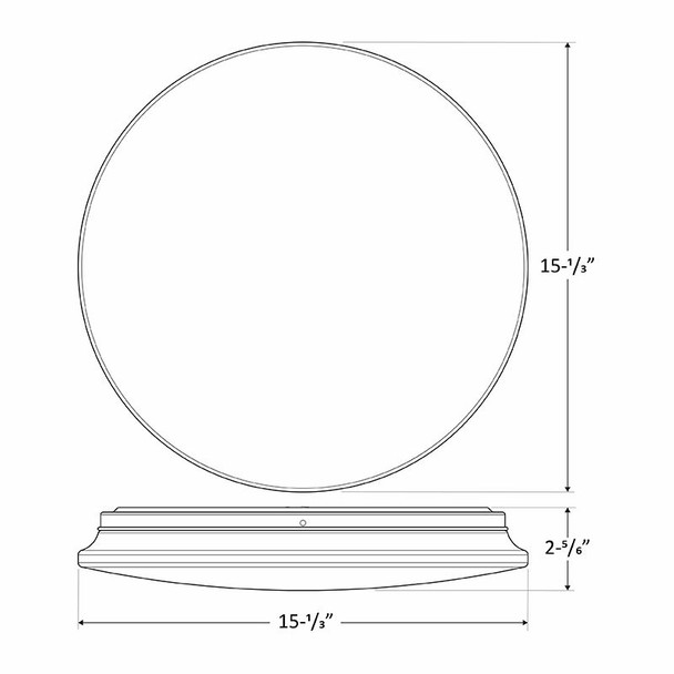 20 Watt Cloud Fixture with Sensor 120V - CCT Adjustable