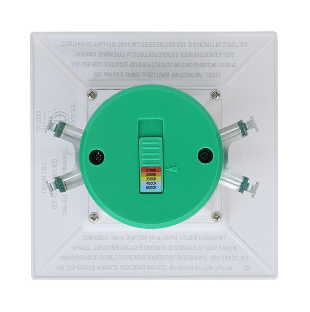SDL Series 10 Watt Smooth LED Square Trim - CCT Adjustable