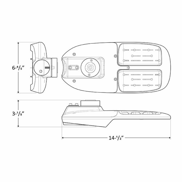 200 Watt Street/Roadway LED Light with NEMA Twist-Lock  Photocell Socket