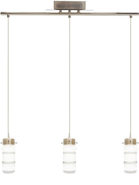 36 Watt Integrated 3 Light LED Cylinder Glass Linear Pendant image 5