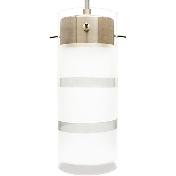 36 Watt Integrated 3 Light LED Cylinder Glass Linear Pendant