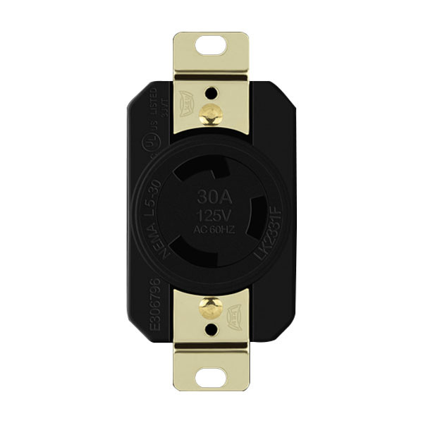 Industrial Grade Locking Receptacle, 30A, L14-30R