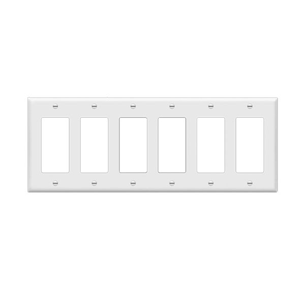 Six-Gang Decorator/GFCI Wall Plate