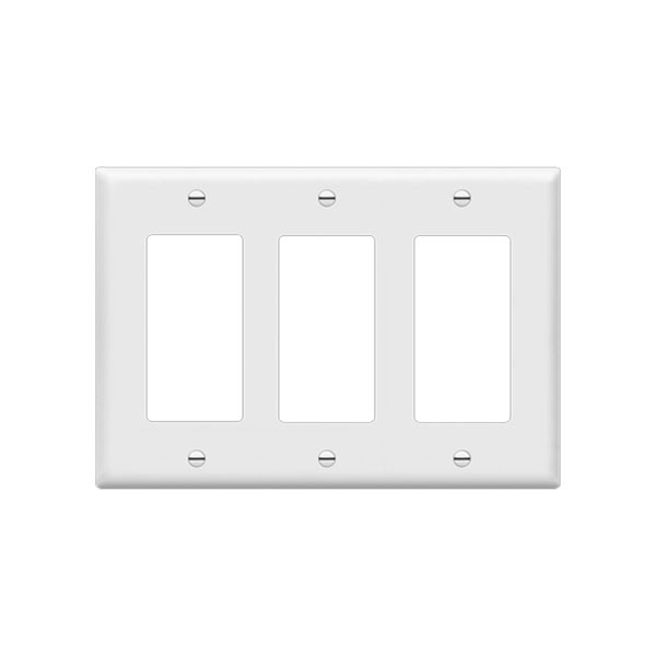 3-Gang Decorator/GFCI Wall Plate