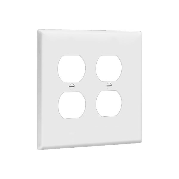 2-Gang Duplex Receptacle Wall Plate, Mid-Size