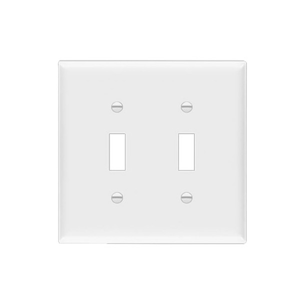 Two-Gang Toggle Switch Wall Plate, Mid-Size