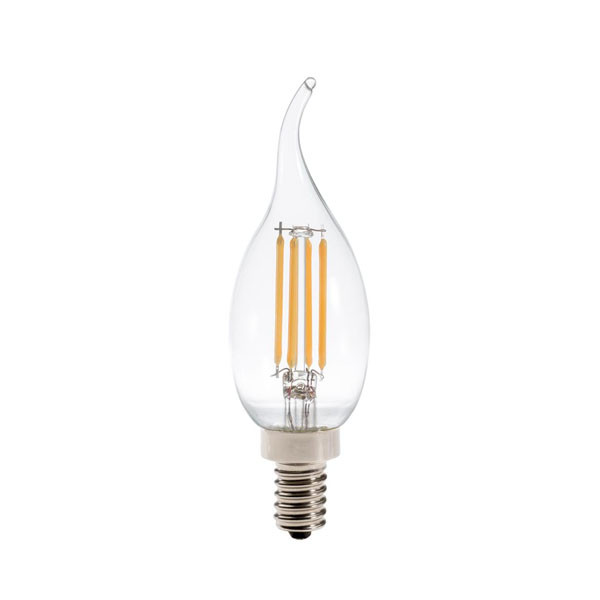 5.5 Watt Antique Filament Style Lamp, Flame Tip