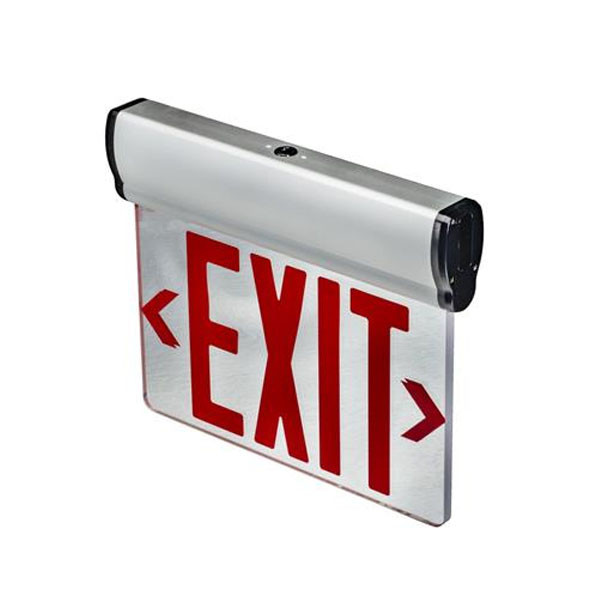 3 Watt LED Double Face Mirror Edge Lit Exit Sign with Battery Backup