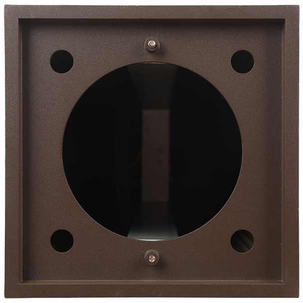 Westgate Manufacturing, Bollard 42In Square Flat Top Cone Clear Lens, Bronze, BOL-42-S-C-C-MCTP-BR