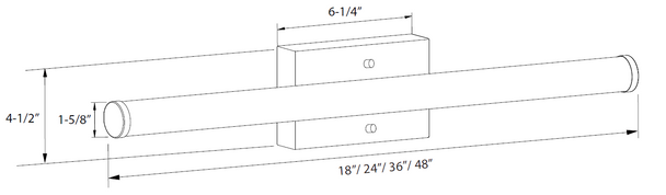 LED Round Linear Vanity Light, 18", Brushed Nickel or Matte Black